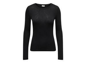 5715502743236 - JDY Langarmshirt JDYSUMA WOOL L S O NECK TOP JRS NOOS Black Unifarben Schwarz - Gr L