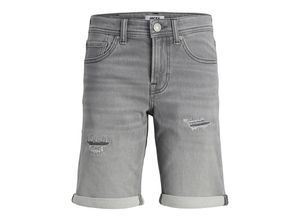 5715503802345 - JACK & JONES - Jeans-Shorts JJIRICK JJICON GE 380 in grey denim Gr164