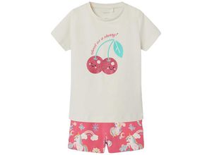 5715505070735 - - T-Shirt NMFZUCCA MAGICAL SUMMER inkl Shorts in camellia rose Gr92