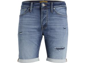 5715505434261 - ORIGINALS by JACK & JONES Jeansshorts Icon Destroyed-Look Five-Pockets für Herren blau XL