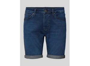 5715505445557 - JACK & JONES Jeans-Shorts JJIRICK JJICON SHORTS GE 604 IK SS24 SN Blue Denim Unifarben Blau - Gr S