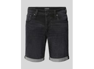 5715505445663 - JACK & JONES Jeans-Shorts JJIRICK JJICON SHORTS SQ 612 IK SS24 SN Black Denim Unifarben Schwarz - Gr S