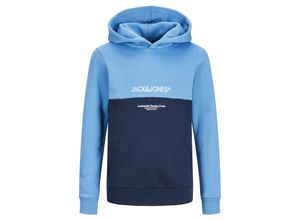 5715506004418 - JACK & JONES - Kapuzen-Sweatshirt JJERYDER BLOCKING in pacific coast Gr116