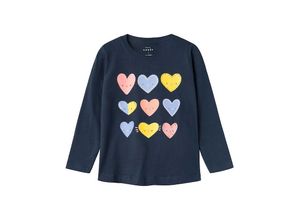 5715506855874 - - Langarmshirt NMFVIOLET HEARTS in dark sapphire Gr92