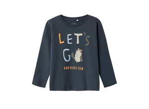 5715506858714 - - Langarmshirt NMMVICTOR LETS GO in india ink Gr110 5715506858714 - - Langarmshirt NMMVICTOR LETS GO in india ink Gr110