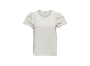 5715506949641 - JDY Rundhalsshirt Hannah Cloud Dancer Unifarben Weiß - Gr S