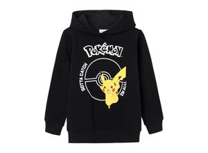 5715507149088 - - Kapuzen-Sweatshirt NKMNOSCAR POKEMON in schwarz Gr116