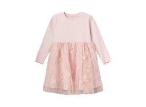 5715507187349 - - Langarmkleid NMFFIKA FLOWERS mit Tüllrock in parfait pink Gr92