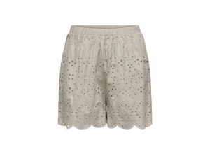 5715508281312 - ONLY Shorts ONLSABI CLEO LIFE EMB SHORTS WVN Silver Lining Unifarben Beige - Gr S