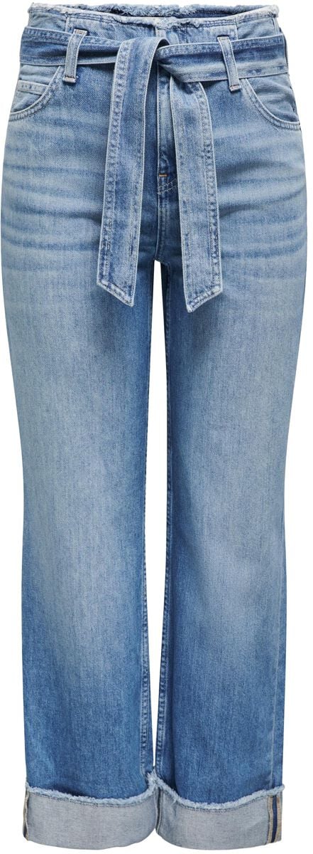 5715508462896 - Onlmaddie Ex HW Wide Belt Fold UP DNM Jeans blau in W25L32