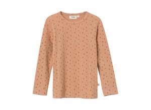 5715508690497 - Lil Atelier - Langarmshirt NMFGAGO LIL FLOWERS in nougat Gr110