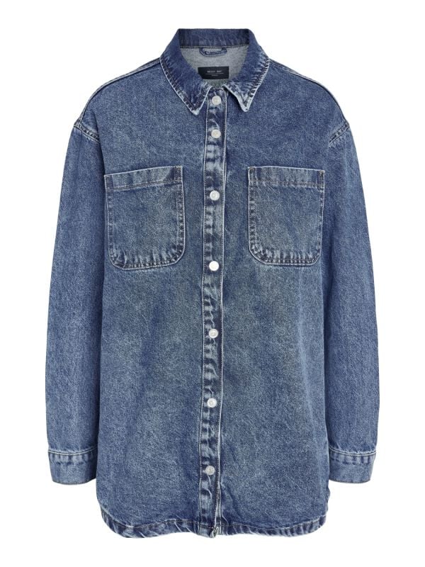 5715508824878 - NMALVA L S DENIM SHACKET AZ351MB NOOS Langarmhemd blau in XS