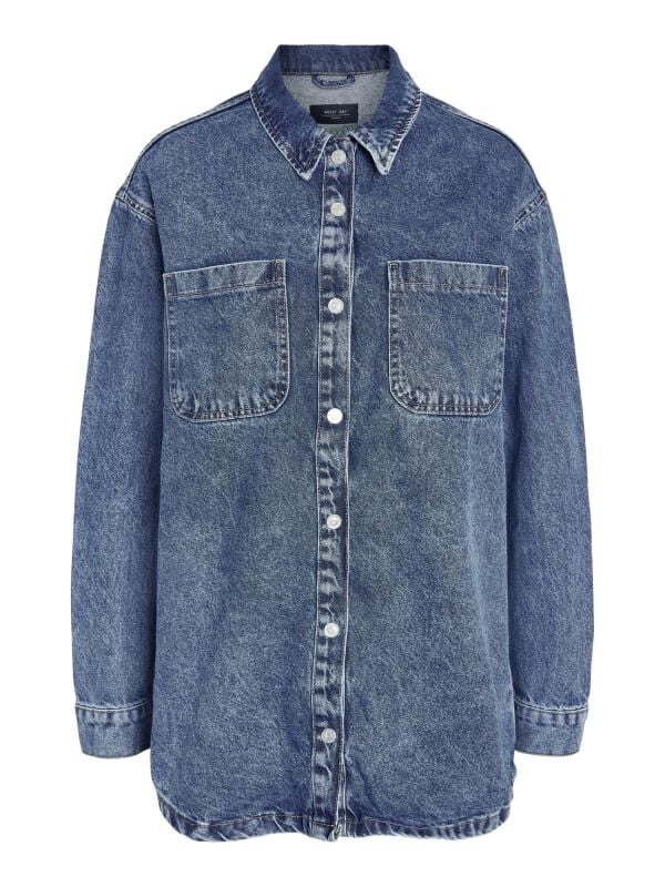 5715508824915 - NMALVA L S DENIM SHACKET AZ351MB NOOS Langarmhemd blau in XL