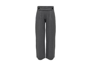 5715508896479 - JDY Stoffhose JDYGEGGO NEW LONG PANT JRS NOOS Medium Grey Melange BLACK BUTTONS Unifarben Grau - Gr XS x 32