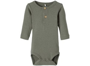 5715509907815 - - Langarmbody NBMKAB in dusty olive Gr56