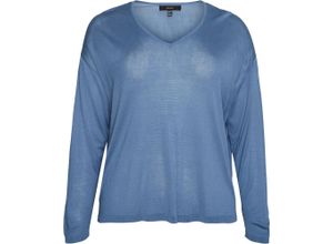 5715510226936 - VERO MODA® Pullover V-Ausschnitt für Damen blau 42 44