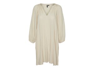 5715510333801 - VERO MODA Tunika VMLOVA 2 4 TUNIC WVN Silver Lining Unifarben Beige - Gr M