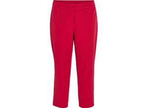 5715510385718 - VILA Stoffhose Gummibund uni für Damen rot 54