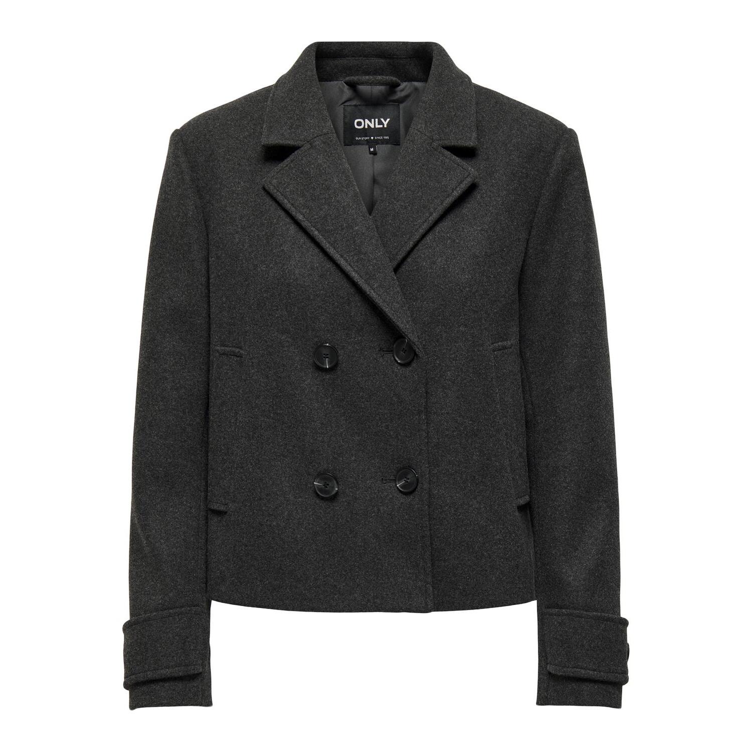 5715510443814 - ONLFREJA LIFE SHORT DB JACKET OTW NOOS Übergangsjacke anthrazit in M 5715510443814 - ONLFREJA LIFE SHORT DB JACKET OTW NOOS Übergangsjacke anthrazit in M