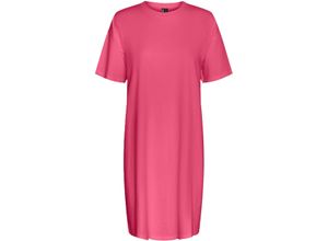 5715510579087 - PIECES Shirtkleid Baumwolle 7 8-Länge für Damen pink L