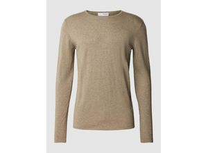 5715510613415 - SELECTED Strickpullover Rundhals-Ausschnitt für Herren grün XL