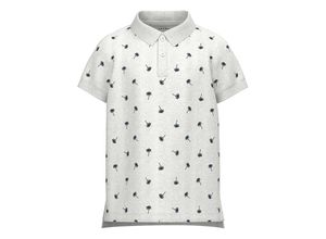 5715510621342 - - Poloshirt NKMVOLO PALMS in light grey melange Gr122 128