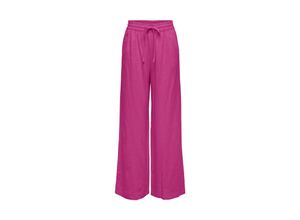 5715510753548 - JDY Leinenhose Say Fuchsia Purple Unifarben Pink - Gr M x 32