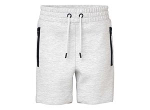 5715510810975 - - Sweat-Shorts NMMVOBAN ZIPPER in light grey melange Gr92