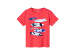 5715510831680 - - T-Shirt NMMVUX GOOD VIBES in tomato Gr92