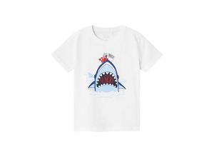 5715510831802 - - T-Shirt NMMVUX HUNGRY in bright white Gr92