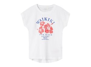 5715510912198 - - T-Shirt NKFVIOLET WAIKIKI BEACH in bright white Gr122 128