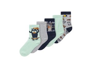 5715511331004 - - Socken NMMVAGN SPORTS 5er Pack in silt green Gr19-21