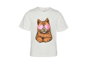 5715511598155 - VERO MODA GIRL - T-Shirt VMELLY FRANCIS CAT in snow white Gr116