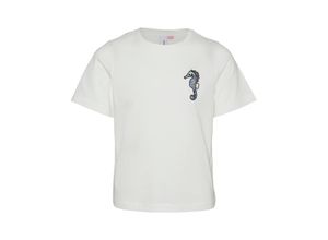 5715511609981 - VERO MODA GIRL - T-Shirt VMPOPSY FRANCIS SEAHORSE in snow white Gr116