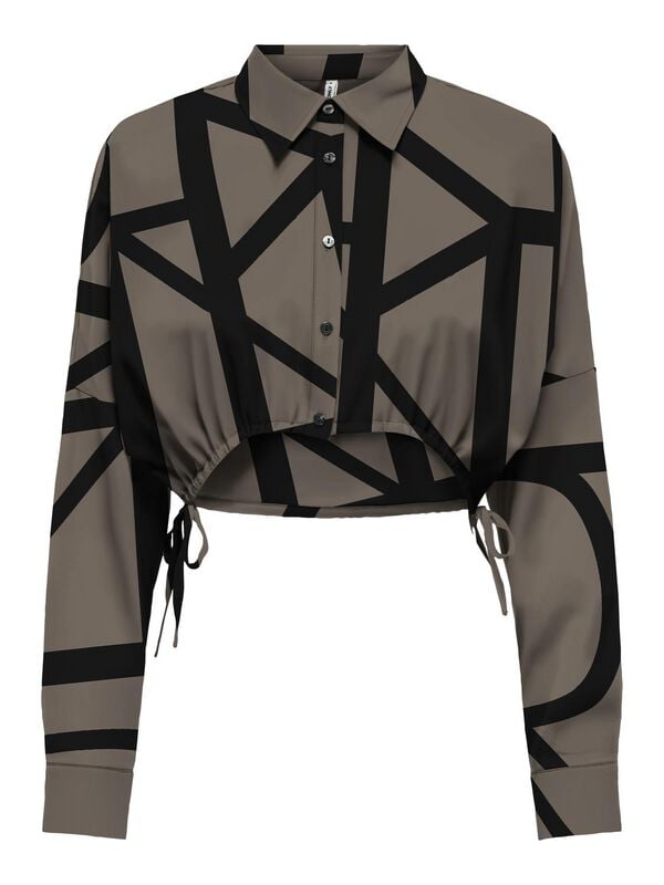 5715511747515 - Onlnova Life L S Eliana Shirt AOP Langarmhemd braun in XL 5715511747515 - Onlnova Life L S Eliana Shirt AOP Langarmhemd braun in XL