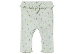 5715511954401 - - Leggings NBFDANINA FLOWERS in silt green Gr80