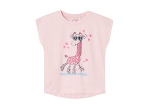 5715512035789 - - T-Shirt NMFVIOLET GIRAFFE in parfait pink Gr98