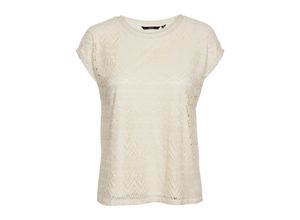 5715513172087 - VERO MODA Rundhalsshirt Maya Ava Birch Unifarben Beige - Gr XS