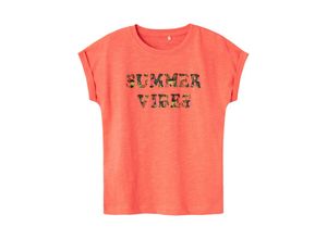 5715513935200 - - T-Shirt NKFFAMMA SUMMER VIBES in fiery coral Gr116