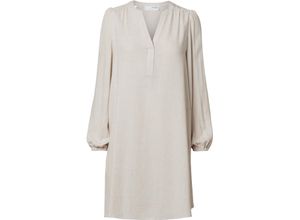 5715514806417 - SELECTED FEMME Shirtkleid Leinenanteil für Damen beige 40