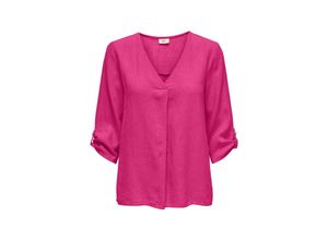 5715514984207 - JDY Blusenshirt Say Fuchsia Purple Unifarben Pink - Gr S