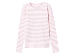 5715515113118 - - Langarmshirt NKFSURAJA STRIPES MINI in rosa weiß Gr92