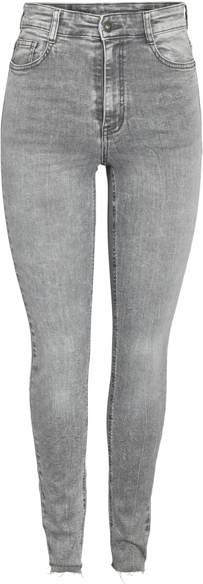 5715515150410 - NMSatty HW Skinny Cut Hem AZ373LG S Jeans grau in W26L32