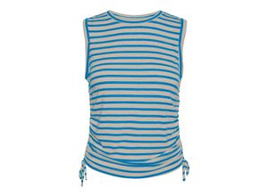 5715515695119 - VERO MODA Rundhalsshirt Holly Silver Lining IBIZA BLUE Gestreift Blau - Gr XS