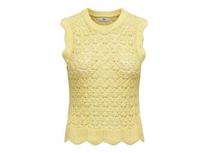 5715516060374 - JDY Pullunder JDYSUN EVELYN S L O-NECK TOP KNT French Vanilla Unifarben Gelb - Gr S