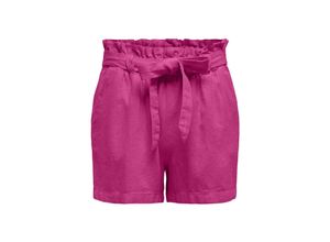 5715516342654 - JDY Leinenshorts Say Fuchsia Purple Unifarben Pink - Gr 34