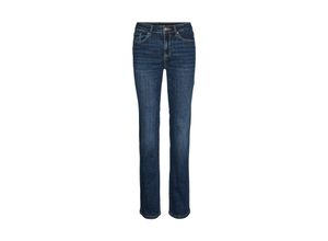 5715516377946 - VERO MODA Flared Jeans VMFLASH MR STRAIGHT JEANS LI3300 GA NOOS Dark Blue Denim Unifarben Blau - Gr S x 32