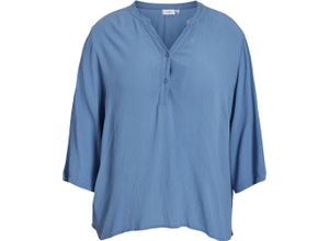 5715516473914 - VILA Shirtbluse Viella 3 4-Arm V-Ausschnitt für Damen blau 52