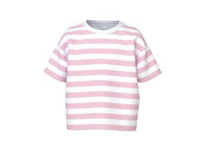 5715516943707 - - T-Shirt NKFVITANNI BOXY STRIPES in parfait pink Gr134 140