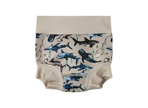 5715517007378 - - Windelbadehose NMMZILO WHALES in pure cashmere Gr62 68